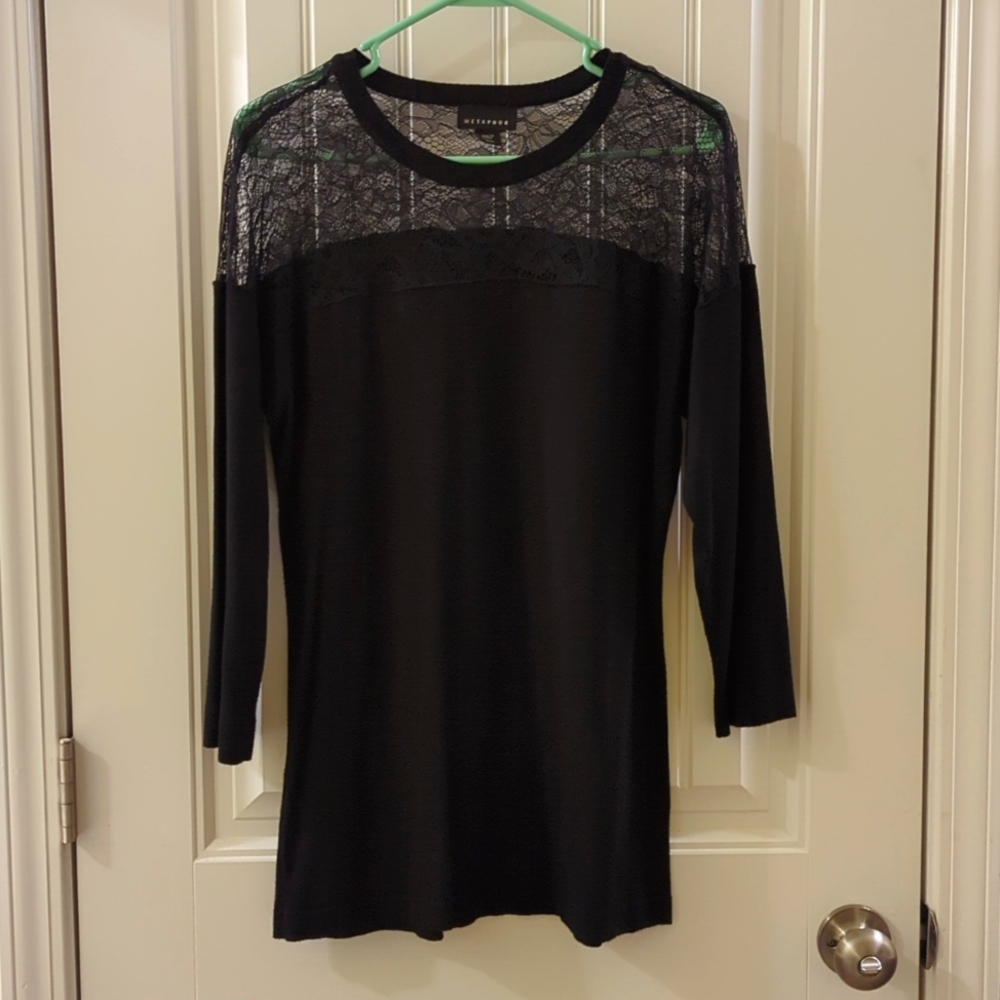 ⭐5/$25-Sweater With Lace on Top